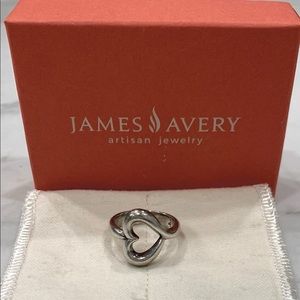 James Avery Retired Open Abounding Heart Ring 7